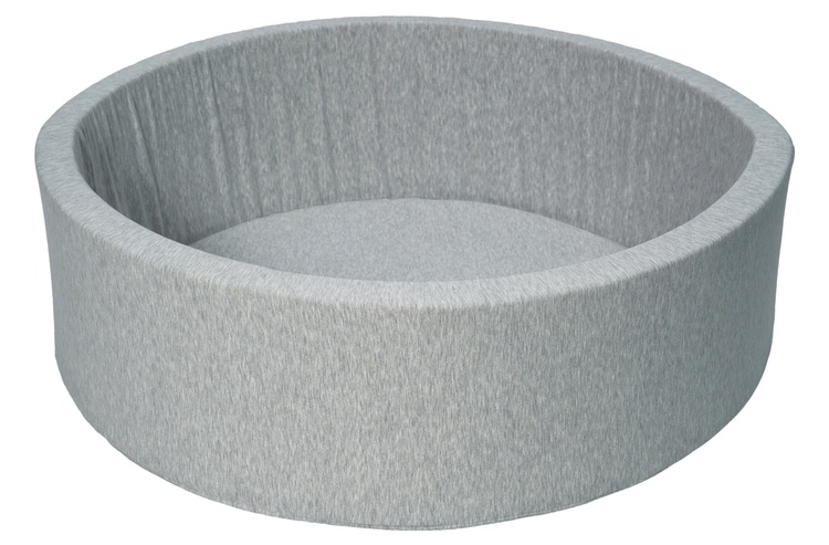 Lysegrå boldbad BASIC, 90x30 med bolde (sort, sølv, hvid) - Billede 4