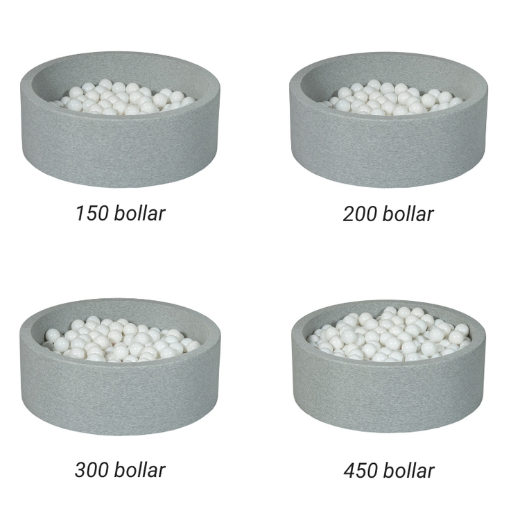 Rosa boldbad BASIC, 90x30 med hvide bolde - Billede 3