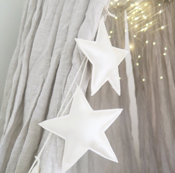Stor grafit maxi sengehimmel i linned, Cotton&Sweets - Billede 7
