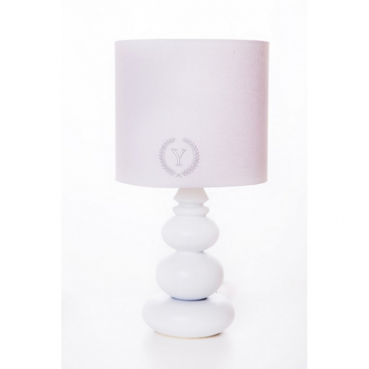 Glamour beige bordlampe/sengelampe til børneværelset, YOSOY
