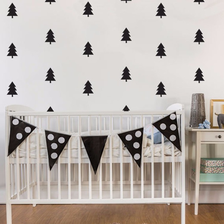 Vægklistermærker grantræer 50 stk