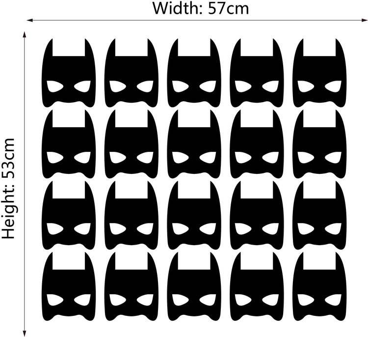 Batman vægklistermærker sæt 20 stk. - Billede 2