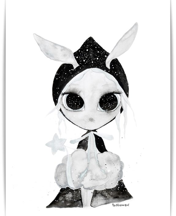 Plakat Miss Galaxy A3, By Christine Hoel, Tavle til børneværelset