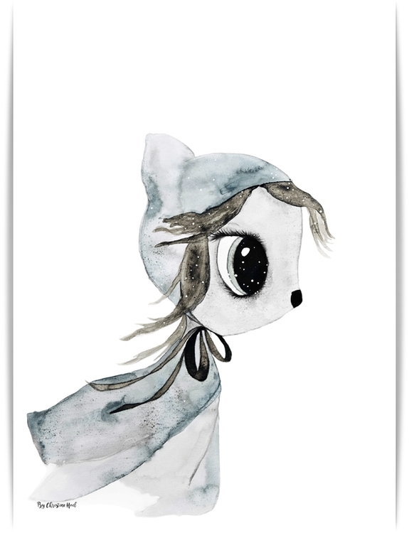 Plakat Misty A3, By Christine Hoel, Billede til børneværelset