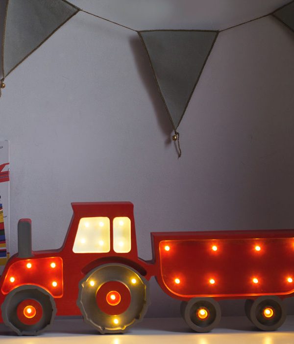 Little Lights, Natlampe til børneværelset, Traktor Rød