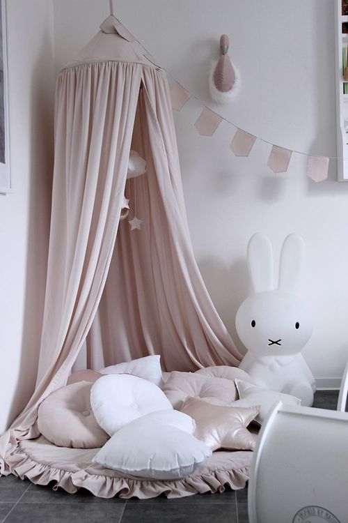 Pudderrosa legemåtte Basic med flæse, Cotton & Sweets - Billede 2