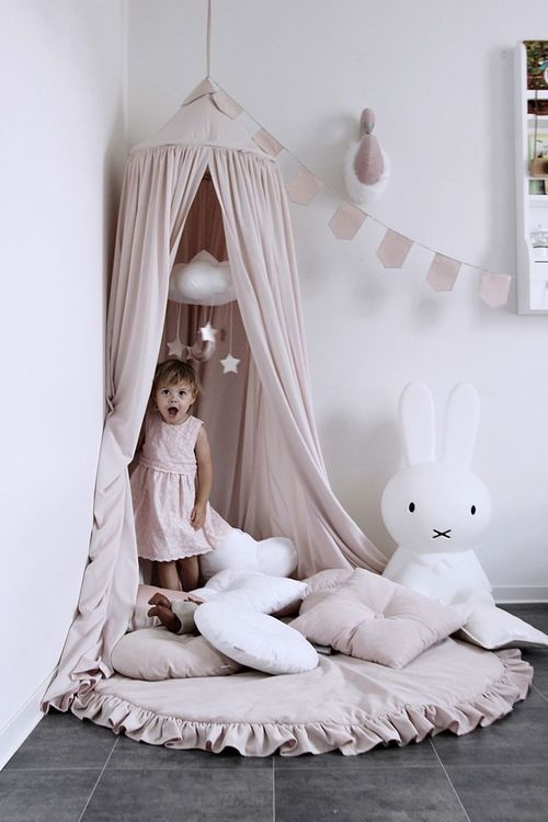 Pudderrosa legemåtte Basic med flæse, Cotton & Sweets - Billede 3