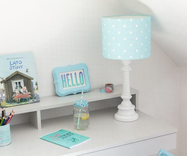 Lamps&Company, Bordlampe til børneværelset, dots mint
