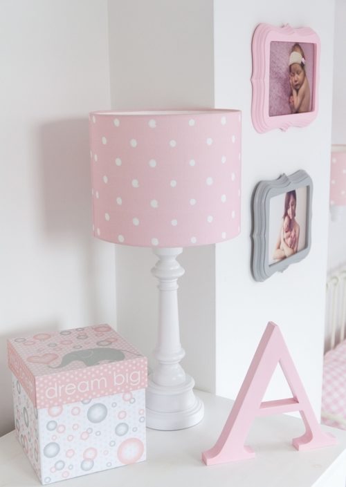 Lamps&Company, Bordlampe til børneværelset, dots pink