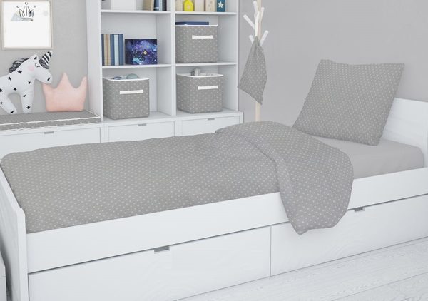 Babylove, Mørkegrå sengesæt 90x160 til juniorseng/børneseng