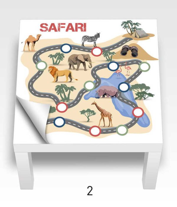 Safari klistermærke til Ikea Lack sidebord