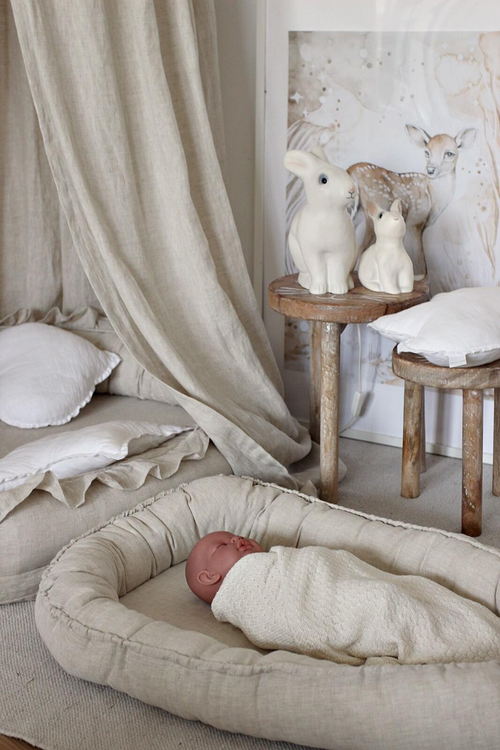 Cotton&Sweets natur/beige junior rede i 100% hør - Billede 5