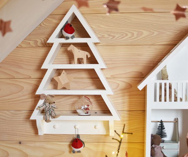 Hylde hvid juletræ