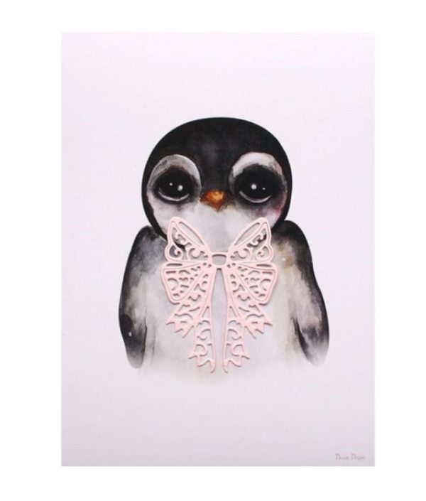 Dessin Design, plakat Penguin Pink A4
