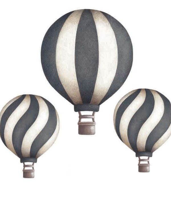 Mørkeblå Luftballoner vintage vægklistermærker, Stickstay