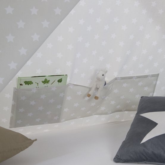 Hvid husseng tipi med gardin 90x200 - Billede 6