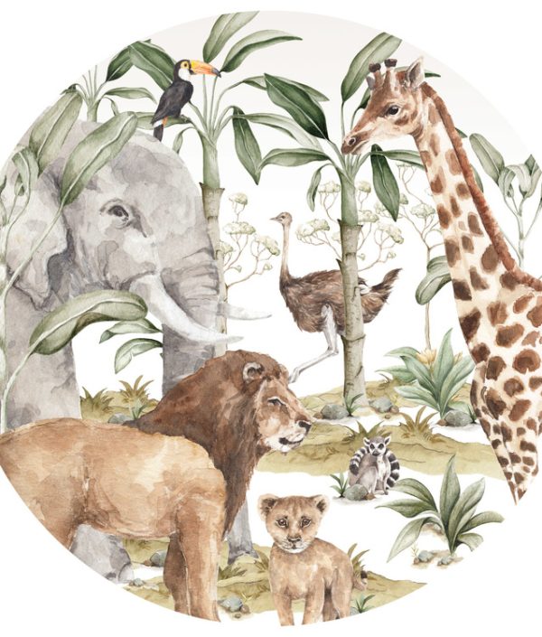 Dekornik, Savanna in a circle, vægklistermærker til børneværelse