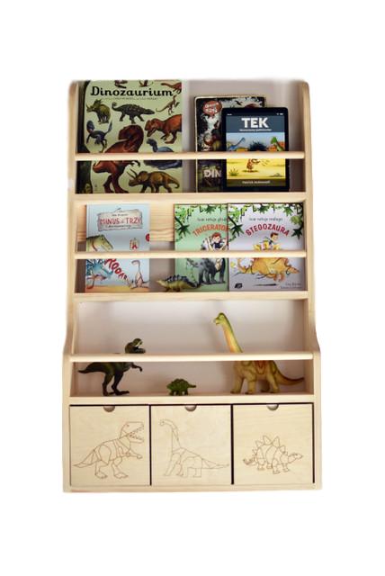 Væghylde Dino med tre skuffer, Cameleon