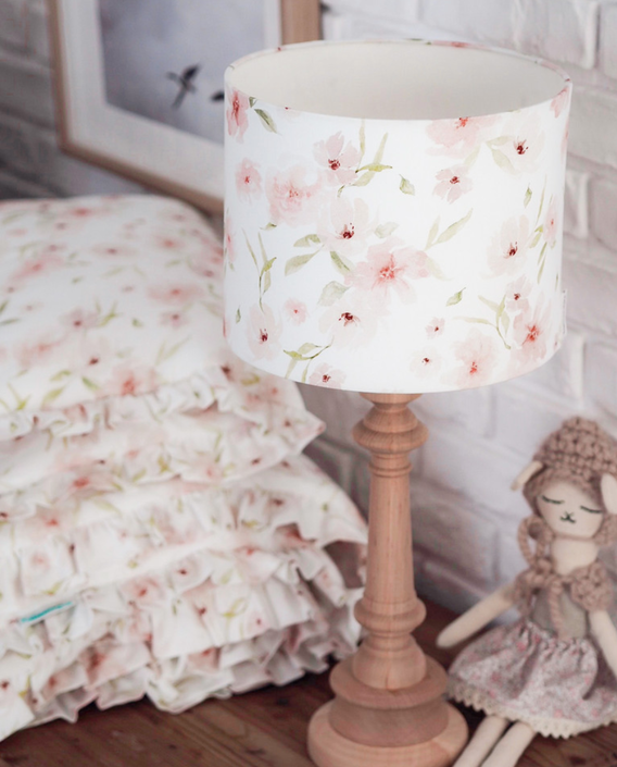 Lamps&Company, Bordlampe til børneværelset, blossom/træ fløjl