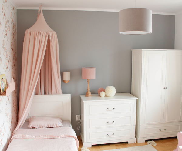 Lamps&Company, Grå fløjl loftlampe til børneværelset