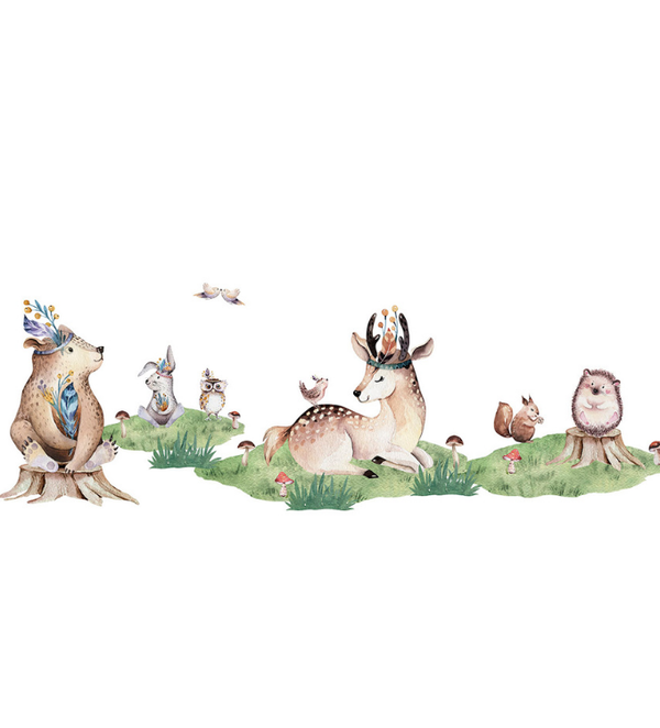 Vægklistermærker, forest friends