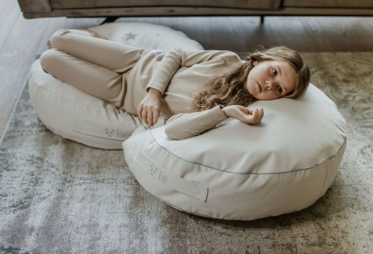 Bini grå puf, sidepude - Billede 7