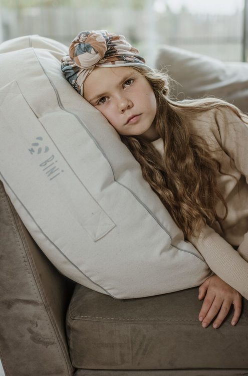 Bini grå puf, sidepude - Billede 6