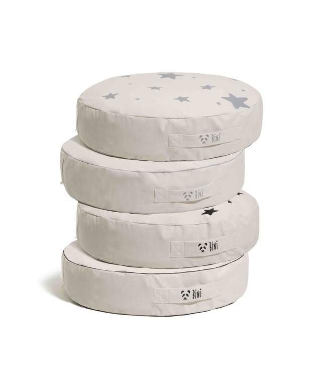 Bini grå puf, sidepude - Billede 3