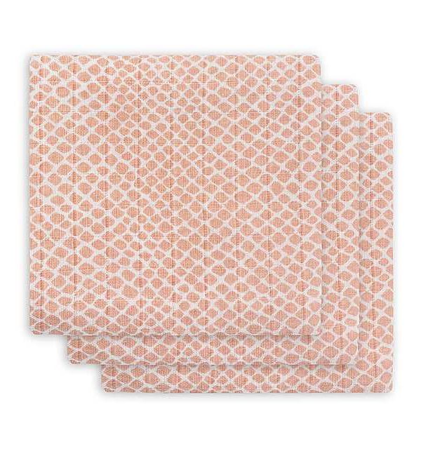 Jollein, sutteklud snake pale pink 70x70 cm, 3-pack