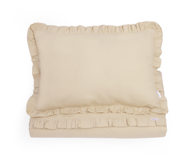 Babylove, Beige sengetøjssæt tremmeseng og juniorseng
