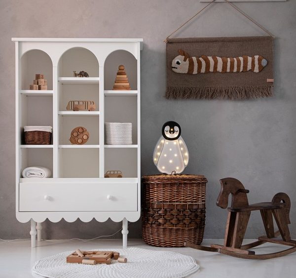 Wood Luck, Skab/Garderobe/Bogreol Babushka Hvid