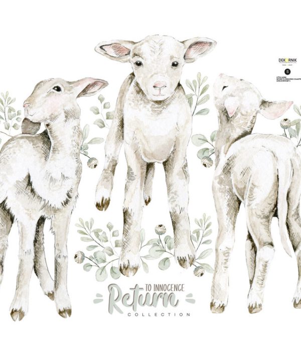 Dekornik, vægklistermærker Little Lambs