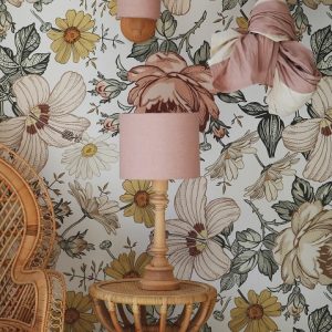 Lamps&Company, Bordlampe til børneværelset, rosa linned
