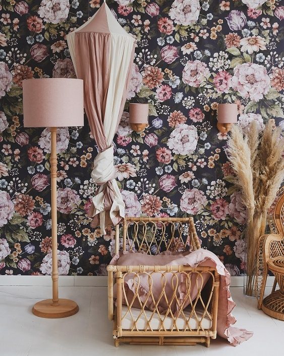 Lamps&Company, Gulvlampe rosa lærred