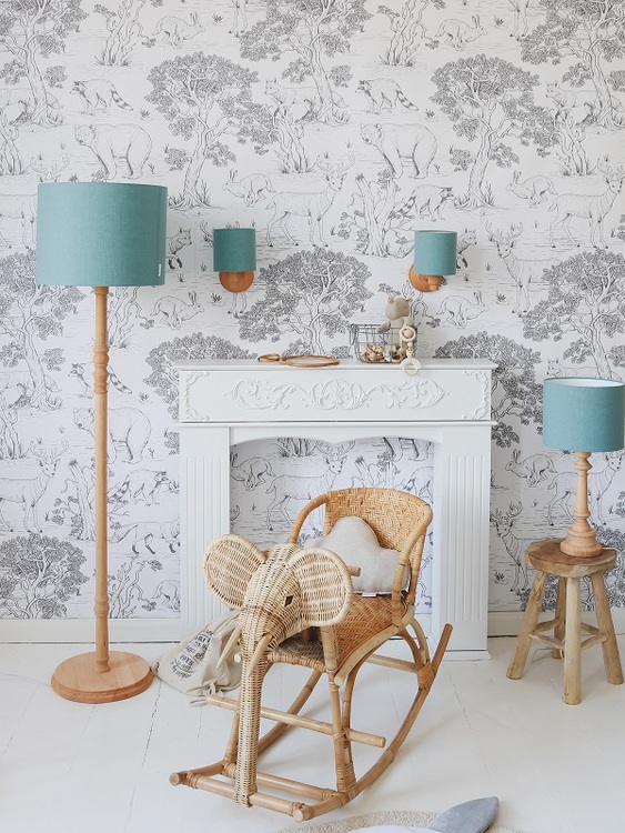 Lamps&Company, Væglampe blå linned - Billede 6
