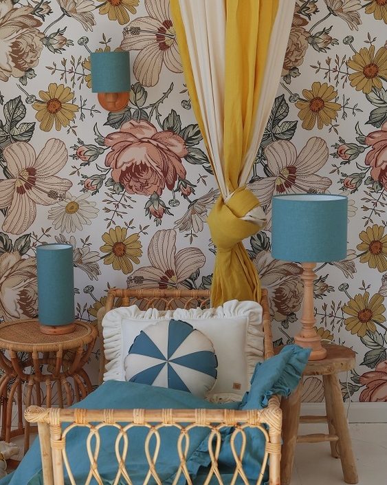 Lamps&Company, Blå linned sengetøj 100x135 cm med fyld, tremmeseng