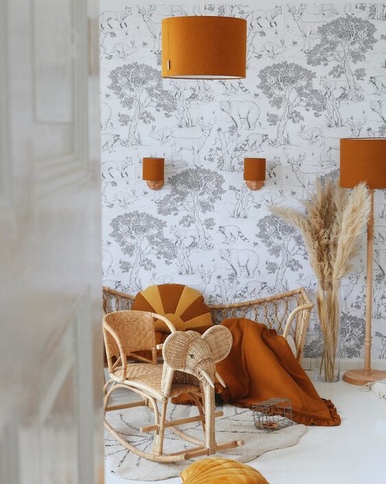 Lamps&Company, Sennep linen loftlampe til børneværelset