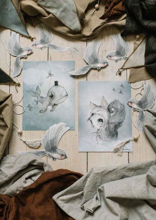 Mrs Mighetto, plakat Dear Whalie/Tiny Toffle 2-pack