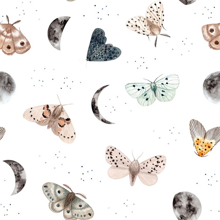 Dekorillo, tapet Magic butterfly white