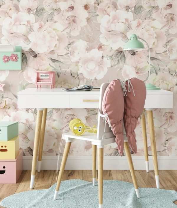 Dekorillo, tapet Pastel pæoner