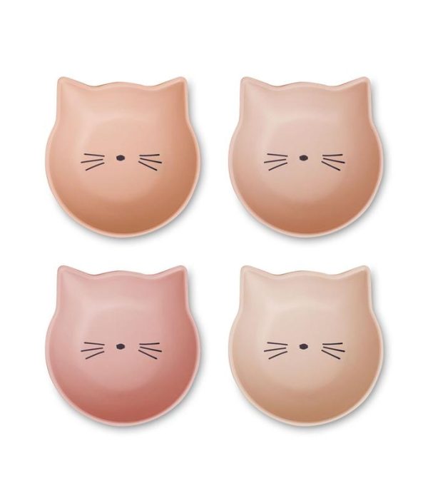 Liewood, Filiz 4-pack snackskåle til børn, Cat rose multi mix