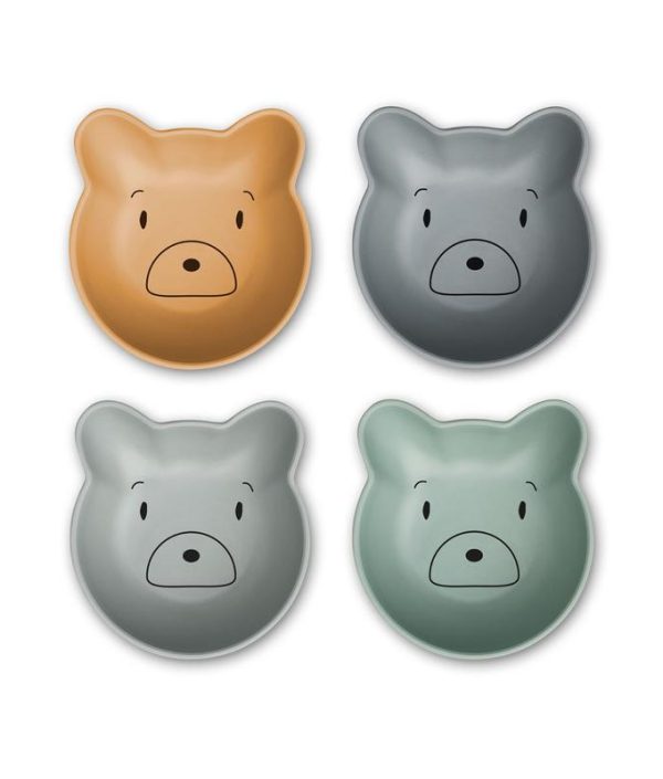 Liewood, Filiz 4-pack snackskåle, Mr Bear caramel multi mix