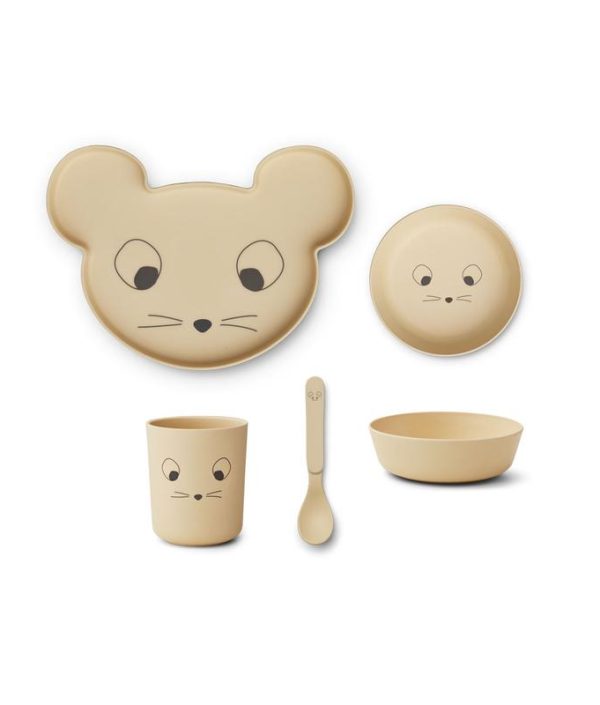 Liewood, Brody madsæt 4 dele, Mouse wheat yellow
