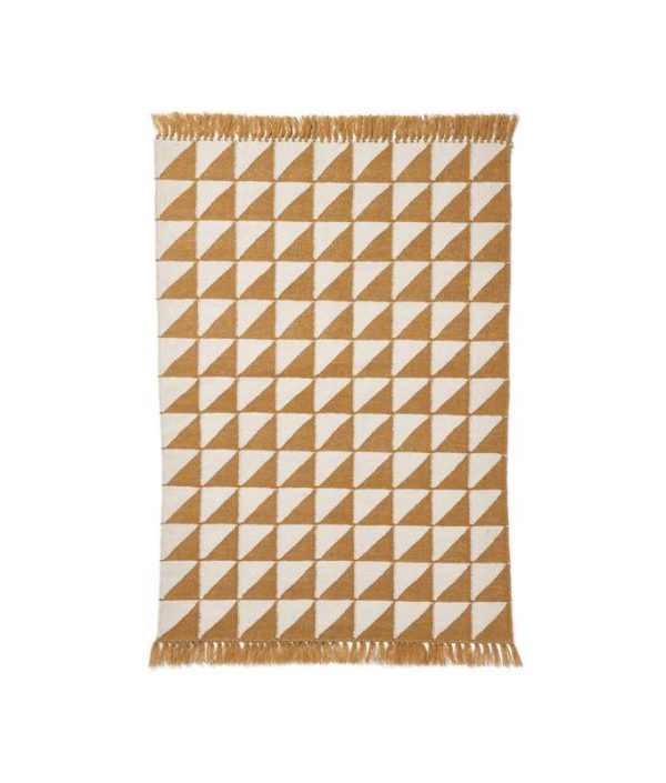 Liewood, Berlin tæppe med frynser, Triangle golden caramel mix