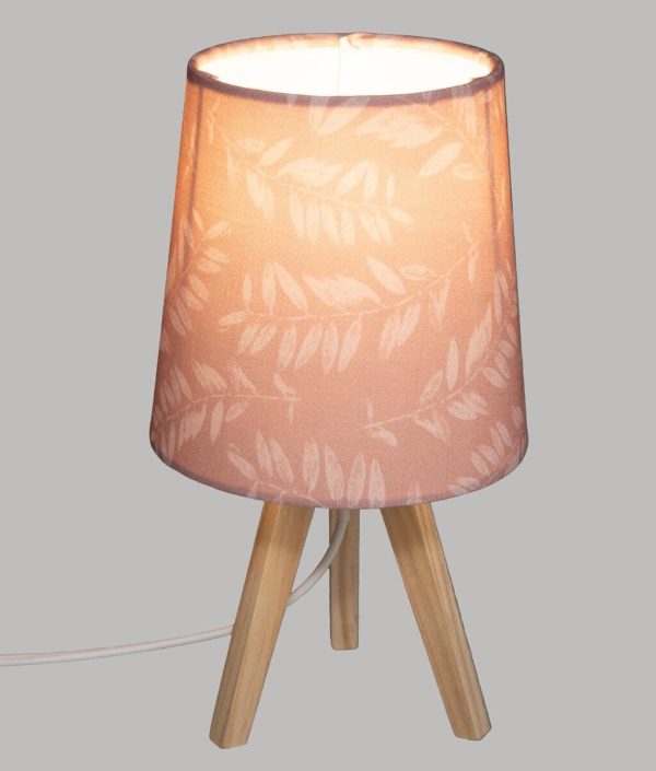 Bordlampe til børneværelset, rosa blade