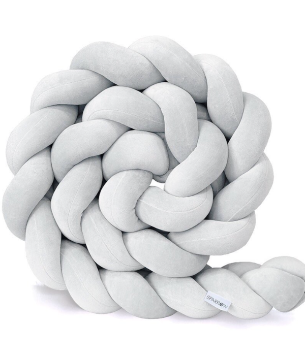 Sengerand flettet, Light Grey