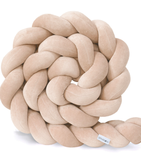 Sengehest flettet, Beige