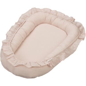 Cotton & Sweets, pudderrosa babynest i 100 % linned