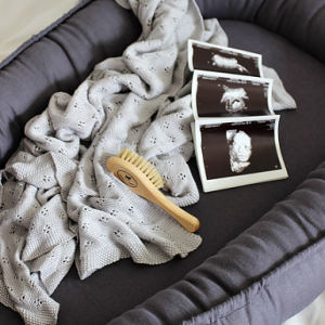 Cotton & Sweets, grafit klassisk babyrede i 100 % linned
