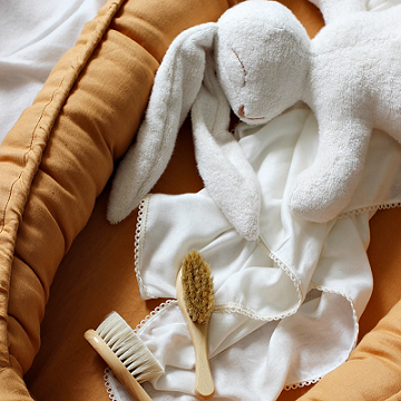 Cotton & Sweets, karamel klassisk babyrede i 100 % hør - Billede 3